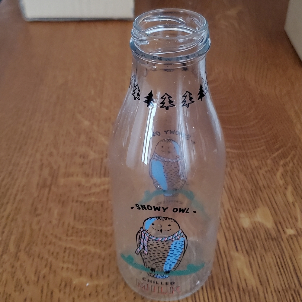 Anthropologie George & Viv Retro Milk Bottle - Snowy Owl Chilled Milk - Picture 6 of 9